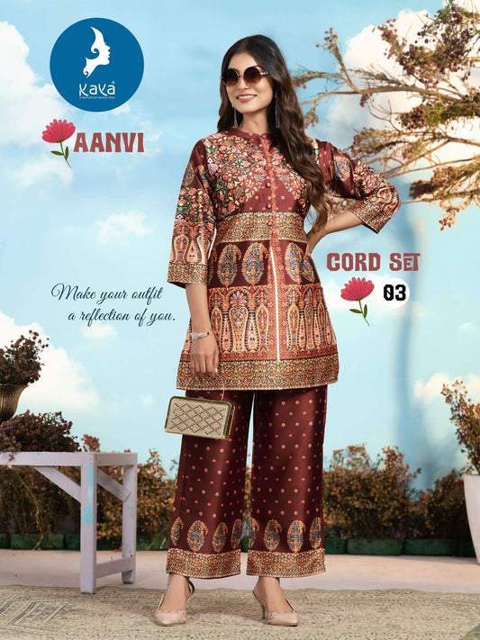 Casual Wear Vertican Printed Co-Ord Set