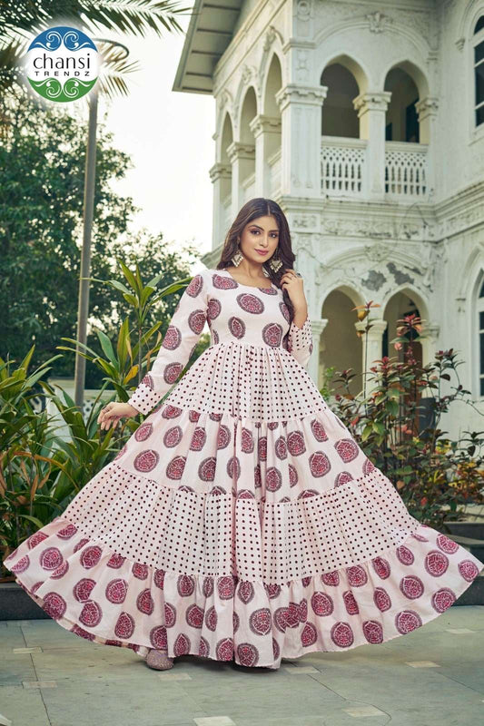 Poly Cotton Printed Work Kurti