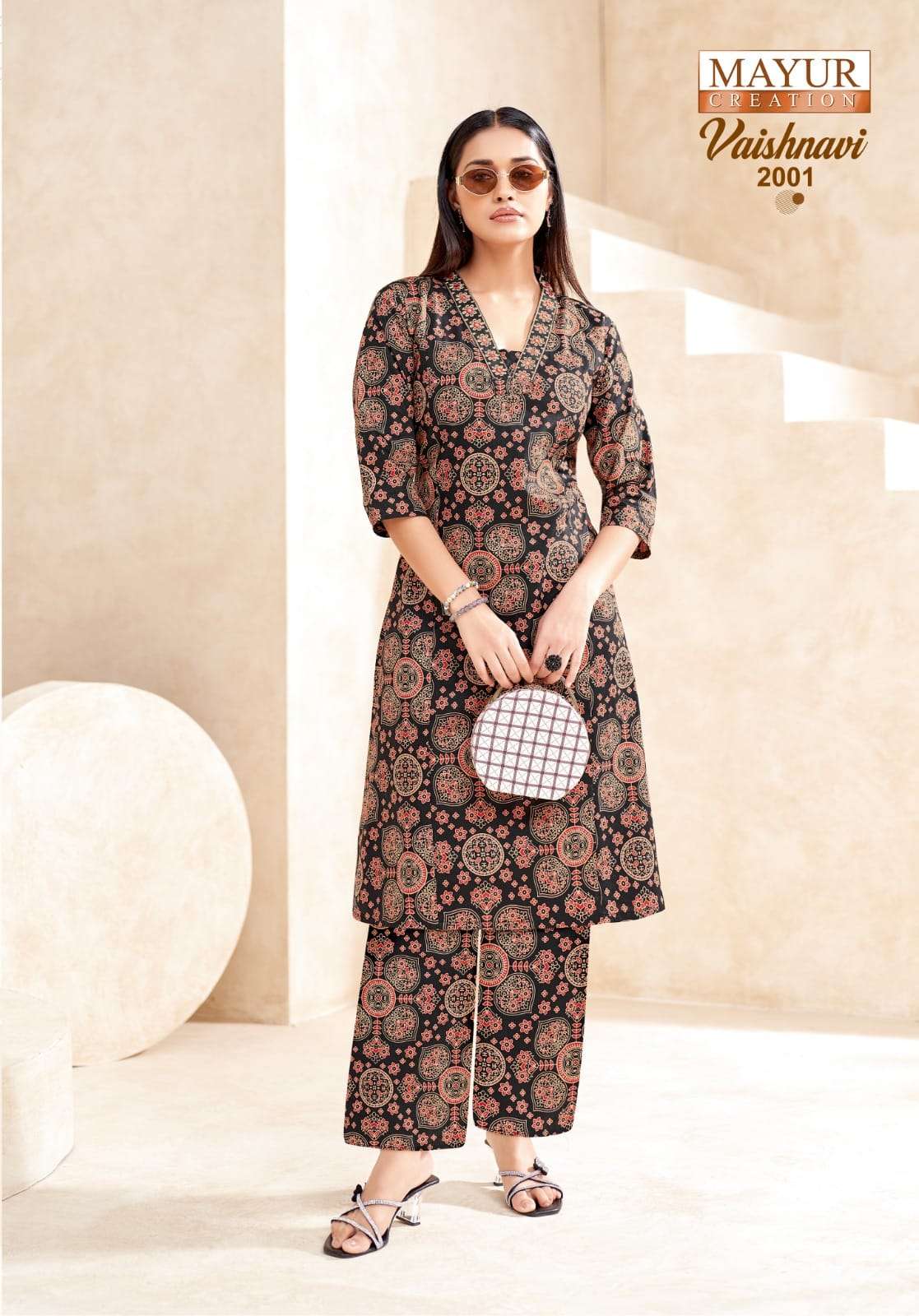 Heavy Poplin Cotton Readymade Kurti Set