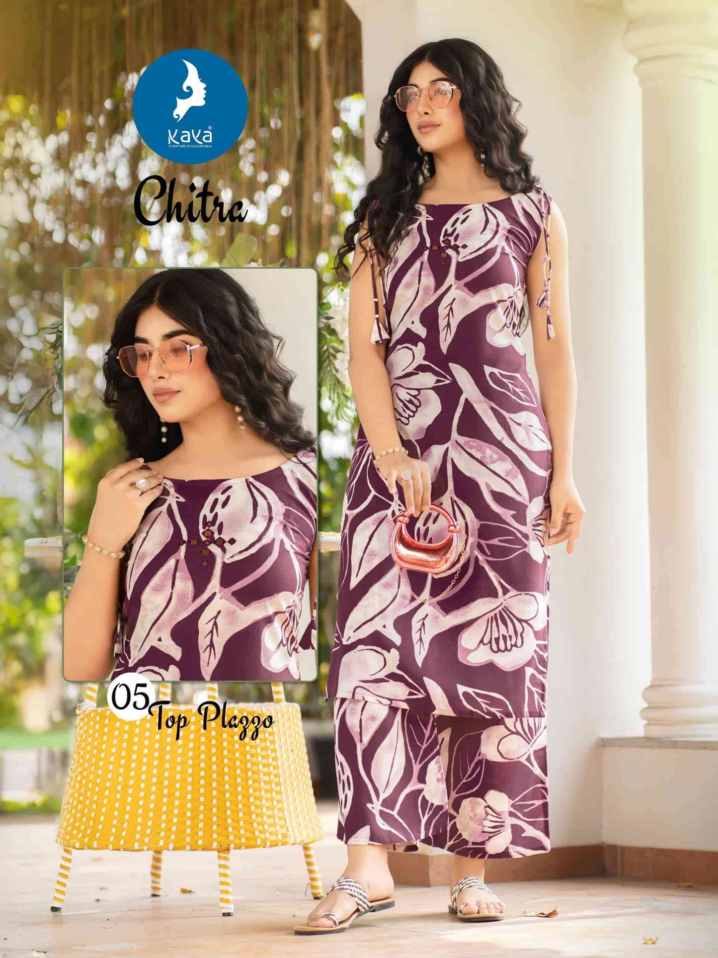 Heavy Rayon Printed Kurti with Bottom Set