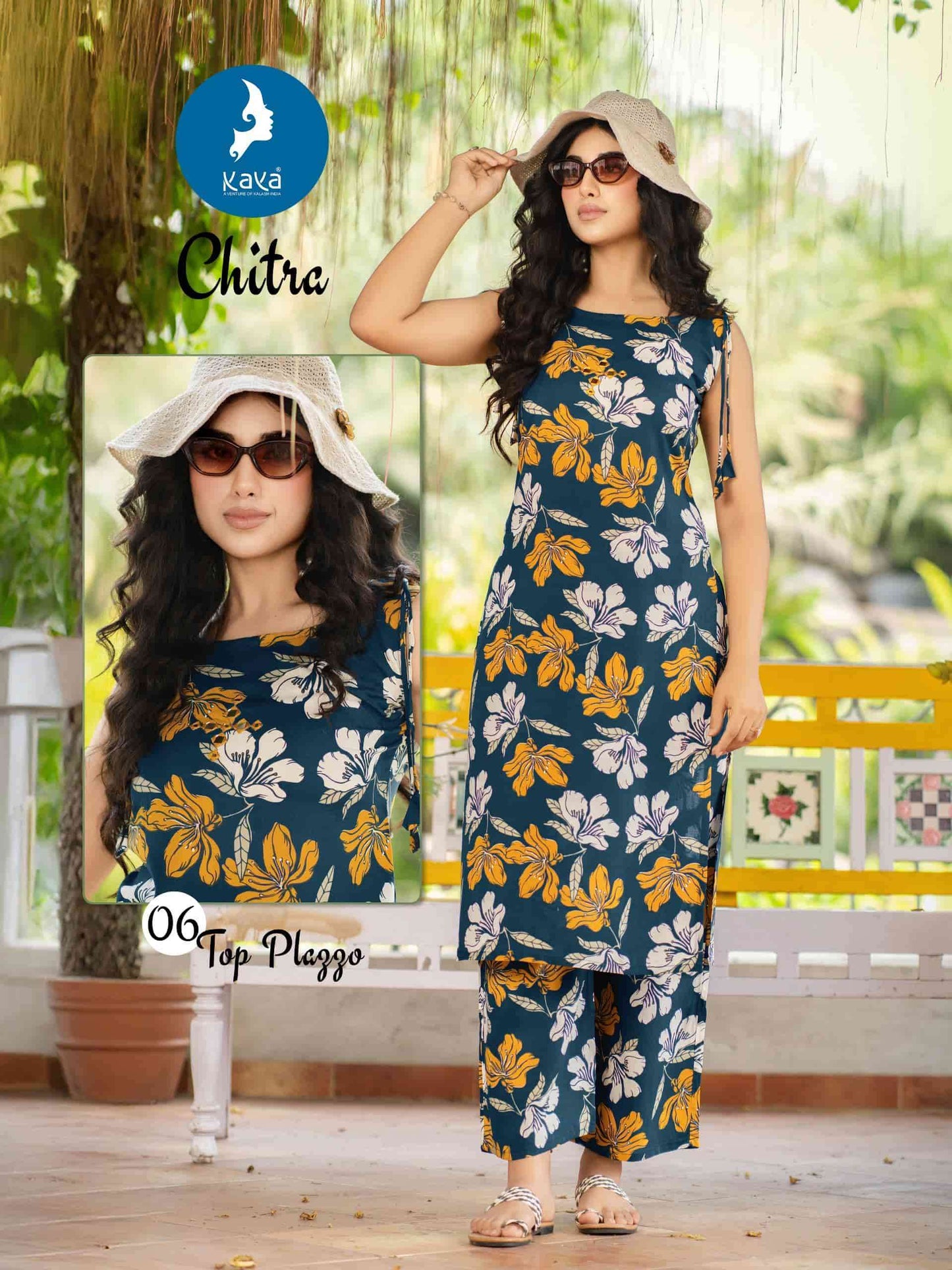 Heavy Rayon Printed Kurti with Bottom Set