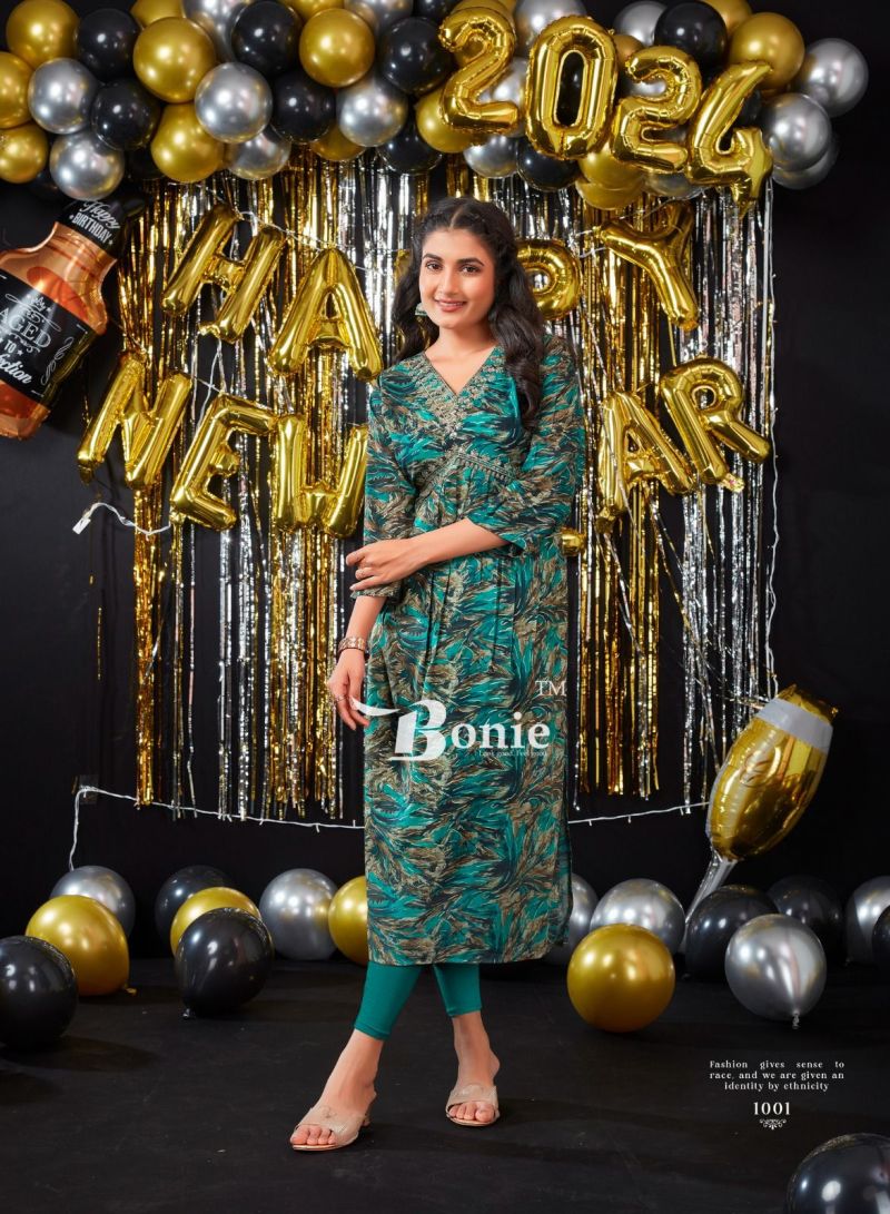 Printed Rayon Alia Cut Kurti Collection