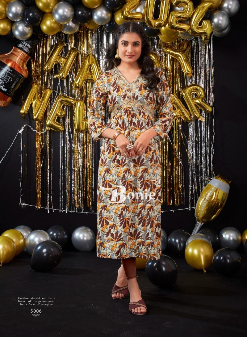 Printed Rayon Alia Cut Kurti Collection