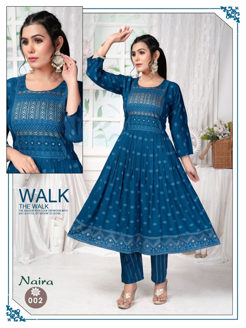 Stylish Naira Cut Rayon Kurtis Collection