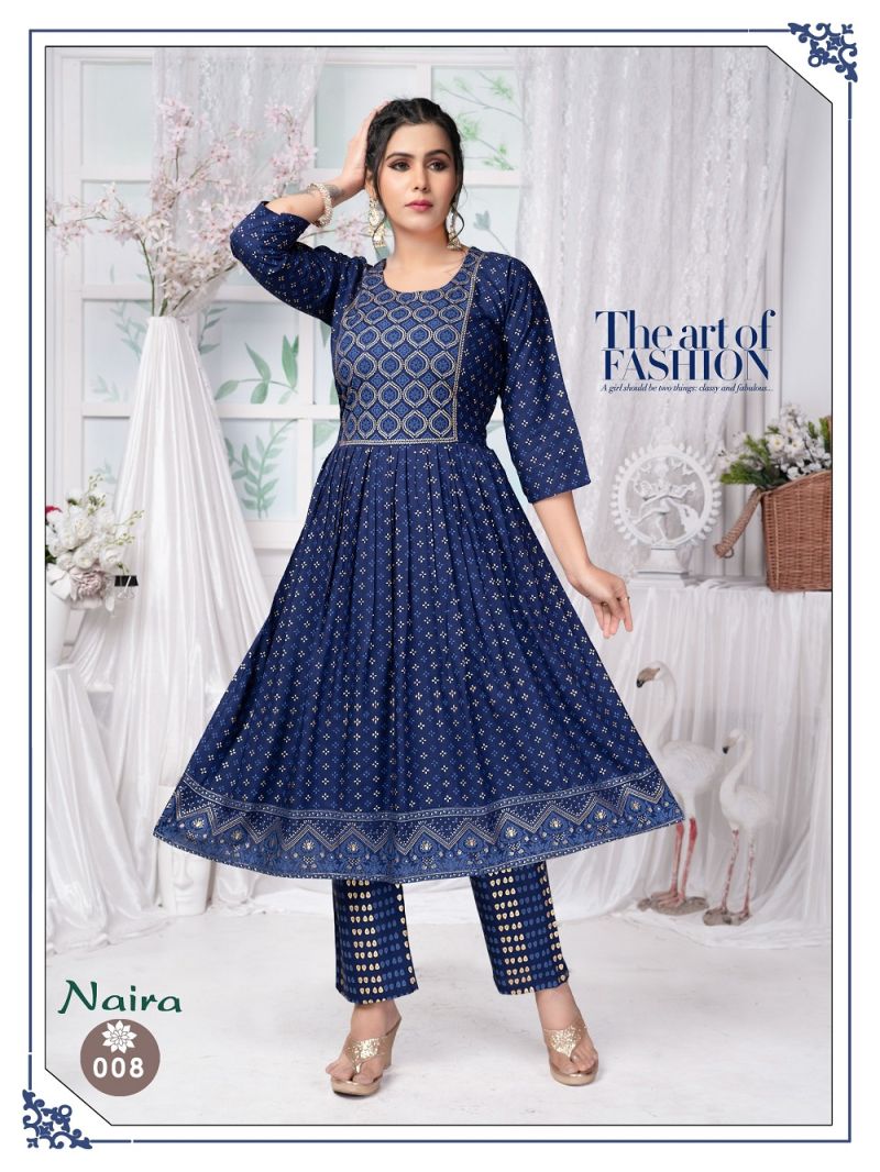 Stylish Naira Cut Rayon Kurtis Collection