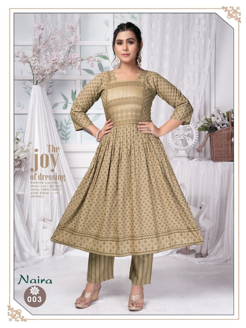 Stylish Naira Cut Rayon Kurtis Collection