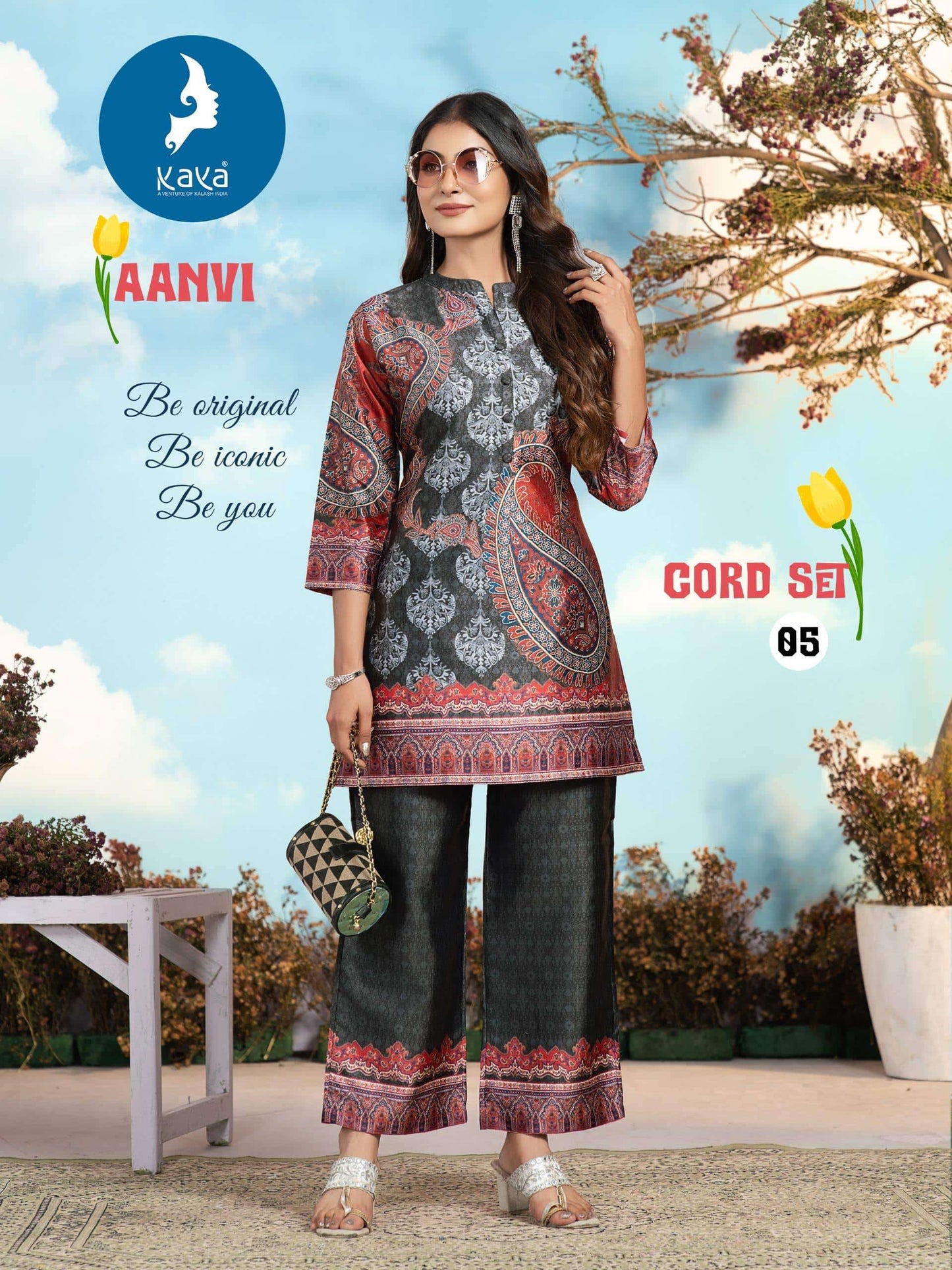 Casual Wear Vertican Printed Co-Ord Set