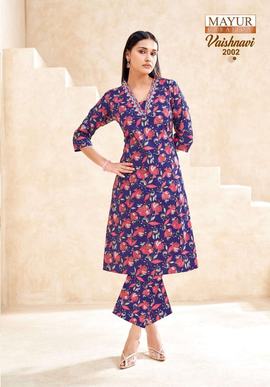 Heavy Poplin Cotton Readymade Kurti Set
