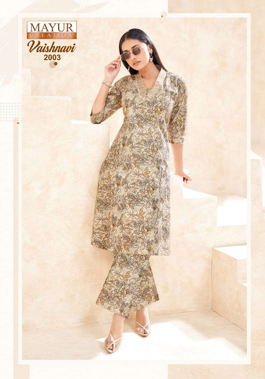 Heavy Poplin Cotton Readymade Kurti Set