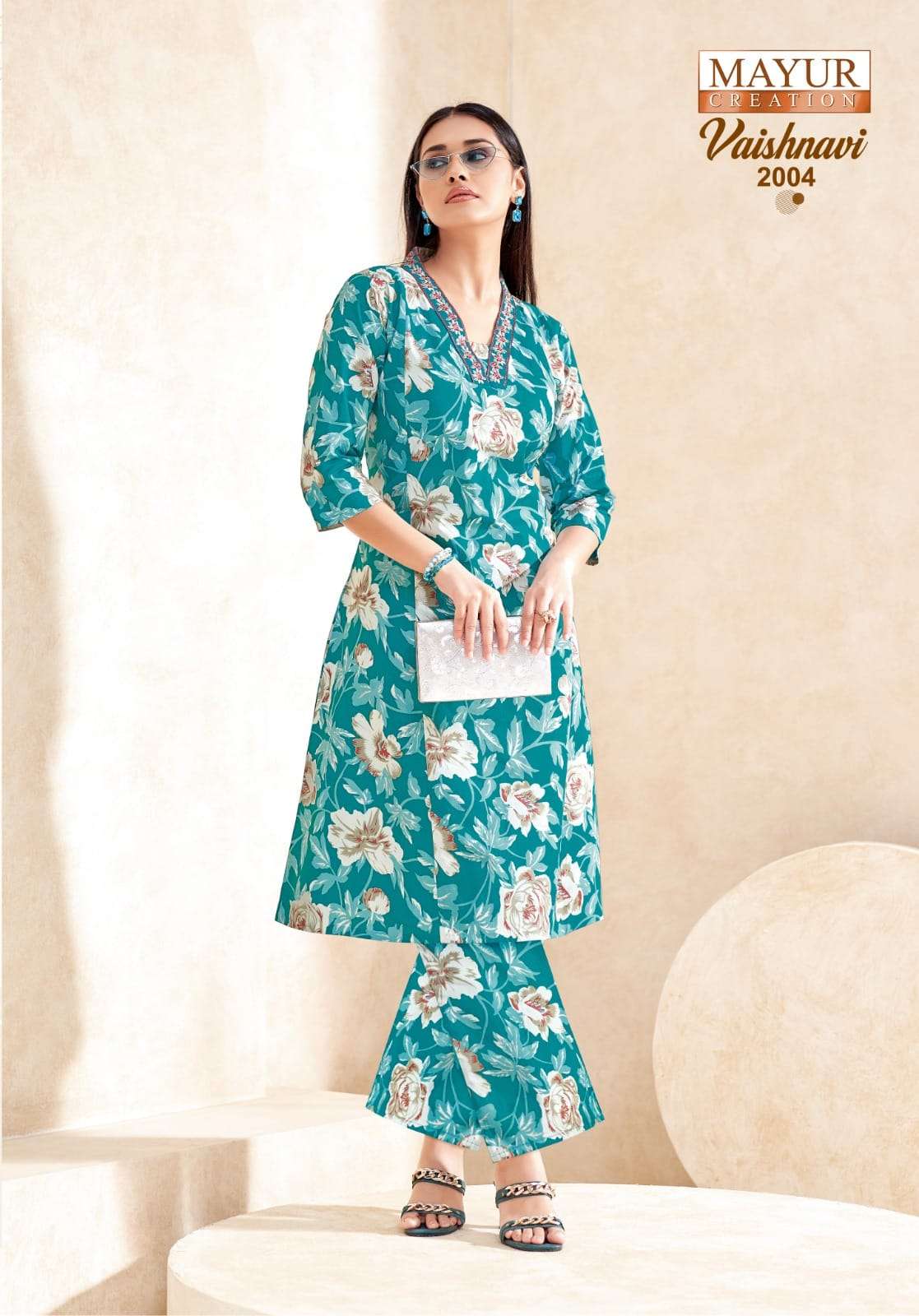 Heavy Poplin Cotton Readymade Kurti Set