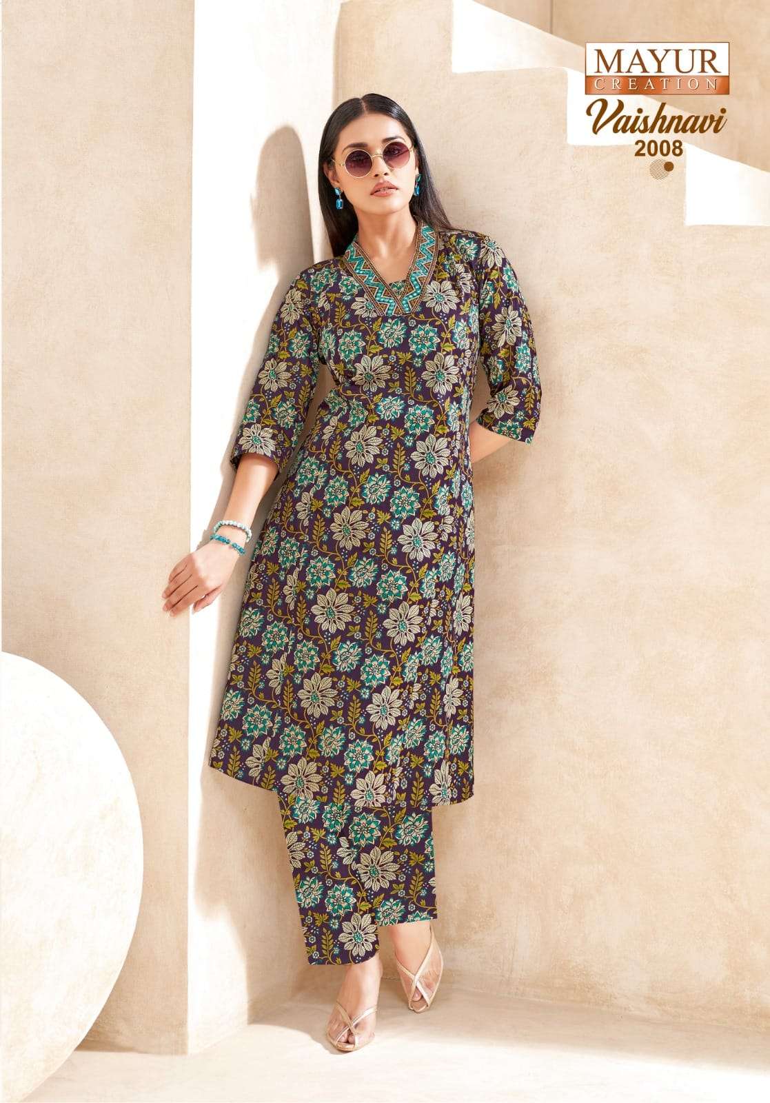 Heavy Poplin Cotton Readymade Kurti Set