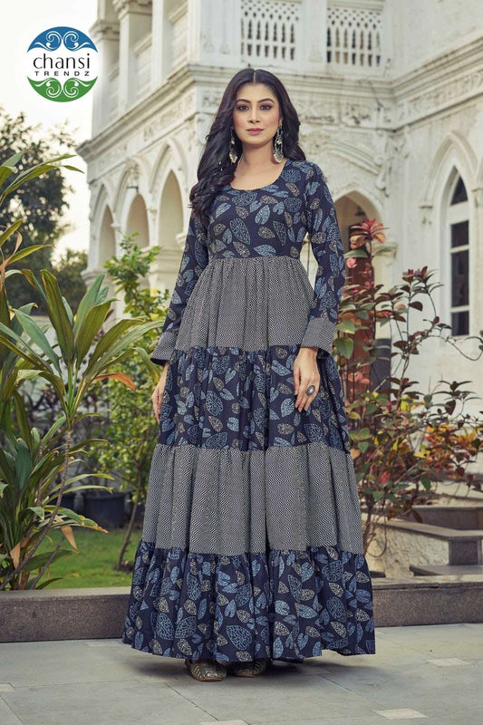 Poly Cotton Printed Work Kurti