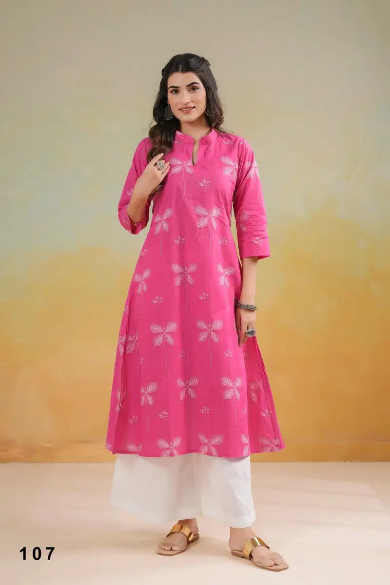 Cambric Cotton Digital Printed Kurti