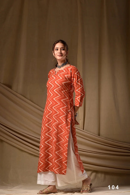 Cambric Cotton Digital Printed Kurti