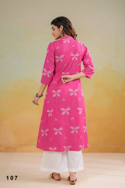 Cambric Cotton Digital Printed Kurti