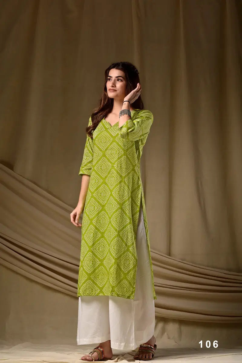 Cambric Cotton Digital Printed Kurti