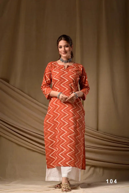 Cambric Cotton Digital Printed Kurti