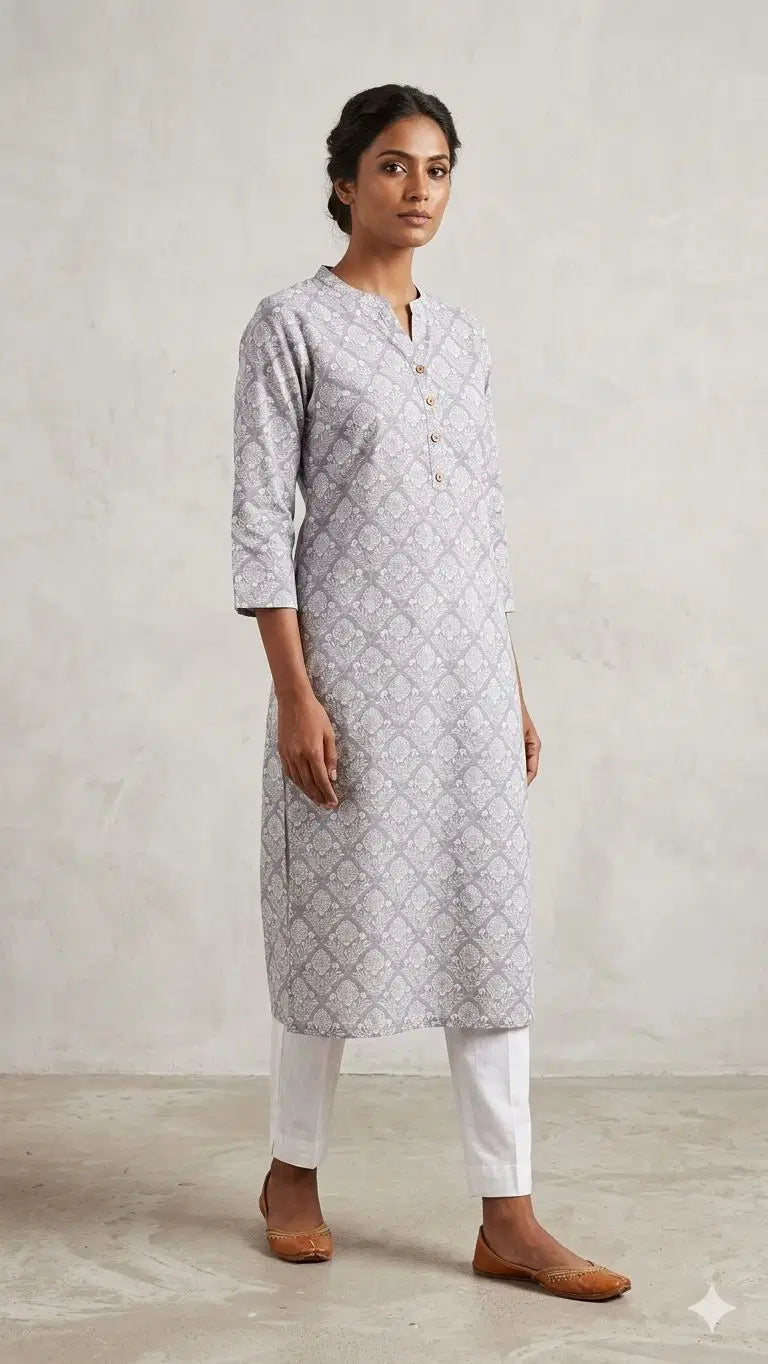 Cotton Printed Straight Kurtis Collection