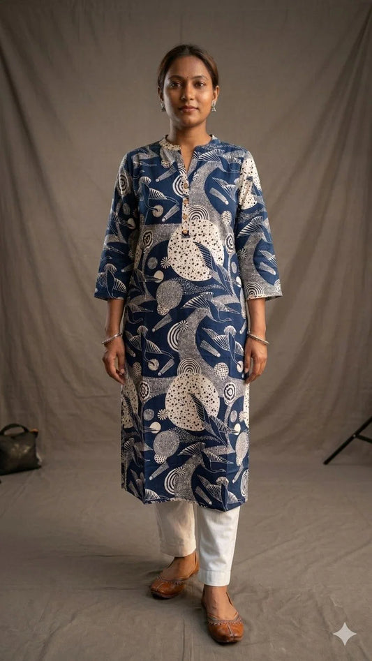 Cotton Printed Straight Kurtis Collection